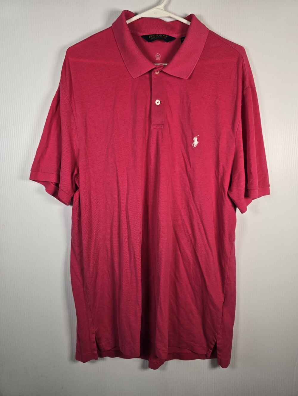 Polo Golf by Ralph Lauren Men’s Bright Pink Short-Sleeve Pro Fit Polo Size XL